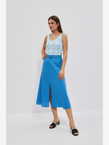 Moodo Hellblaues bedrucktes Tank-Top Moodo