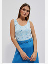 Moodo Hellblaues bedrucktes Tank-Top Moodo