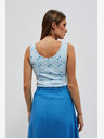 Moodo Hellblaues bedrucktes Tank-Top Moodo