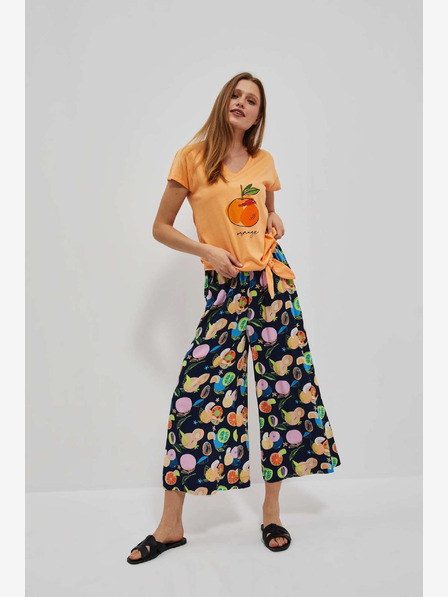 Moodo Orange bedrucktes T-Shirt Moodo