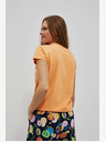 Moodo Orange bedrucktes T-Shirt Moodo