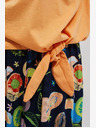 Moodo Orange bedrucktes T-Shirt Moodo
