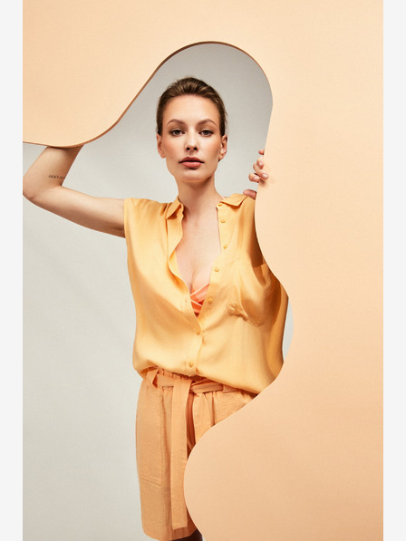 Moodo Orangefarbene Bluse Moodo