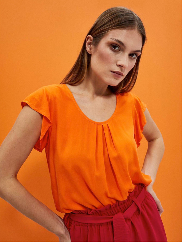 Moodo Orangefarbene Bluse Moodo