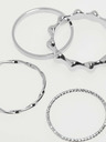 Moodo Set aus feinen Ringen in Silber Moodo
