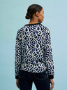 Moodo Geometrisches V-Ausschnitt-Shirt Moodo