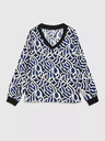 Moodo Geometrisches V-Ausschnitt-Shirt Moodo