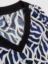 Moodo Geometrisches V-Ausschnitt-Shirt Moodo