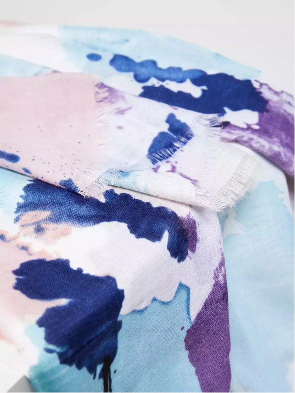 Moodo Lila gemusterter Schal Moodo