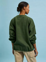 Moodo Khakifarbenes Sweatshirt mit großen Taschen und Taillenband Moodo