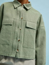 Moodo Olivgrüne Jacke mit Taschen und Kragen Moodo