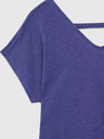 Moodo Lila T-Shirt mit V-Ausschnitt Moodo