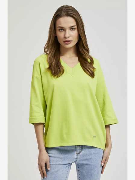 Moodo Grünes 3/4-Arm-Sweatshirt Moodo