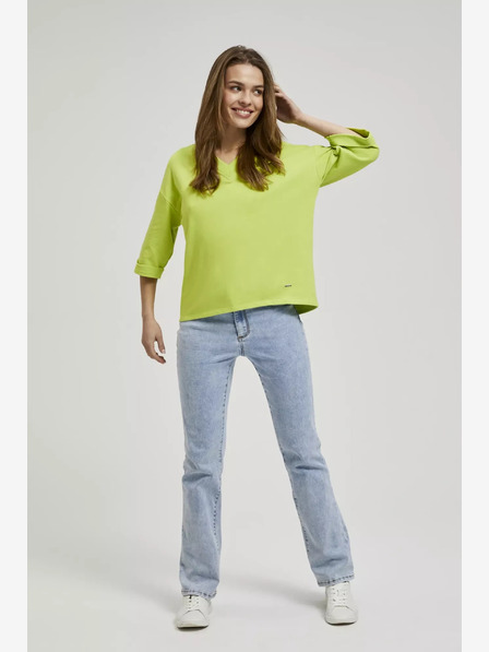 Moodo Grünes 3/4-Arm-Sweatshirt Moodo