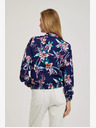 Moodo Dunkelblauer Bomber mit Blumendruck Moodo