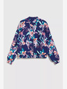 Moodo Dunkelblauer Bomber mit Blumendruck Moodo