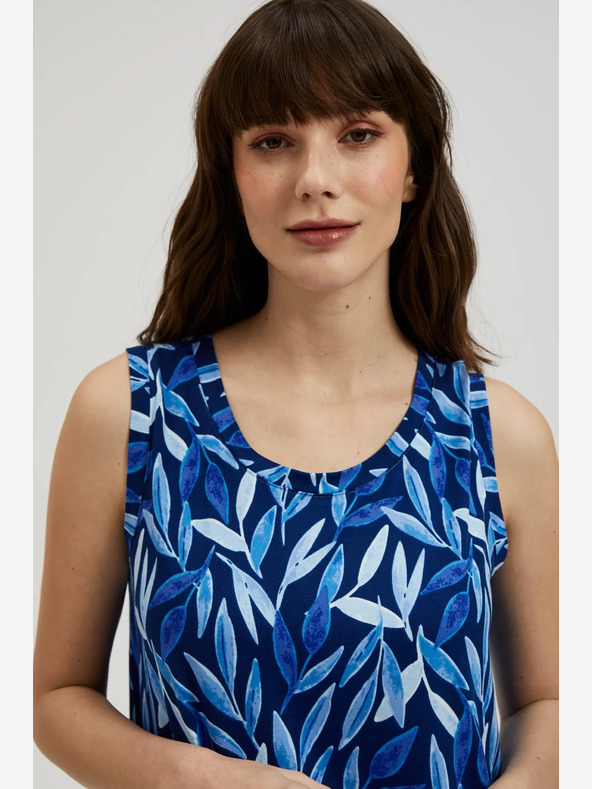 Moodo Dunkelblau gemustertes Top Moodo