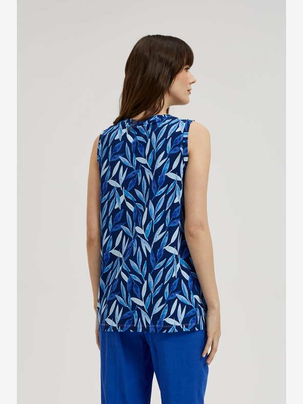 Moodo Dunkelblau gemustertes Top Moodo