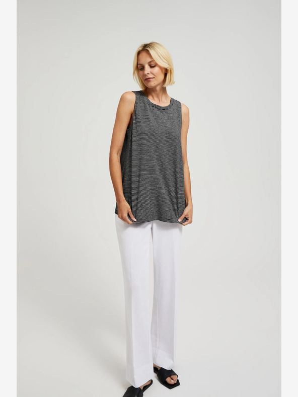 Moodo Schwarz gestreiftes Oberteil Moodo