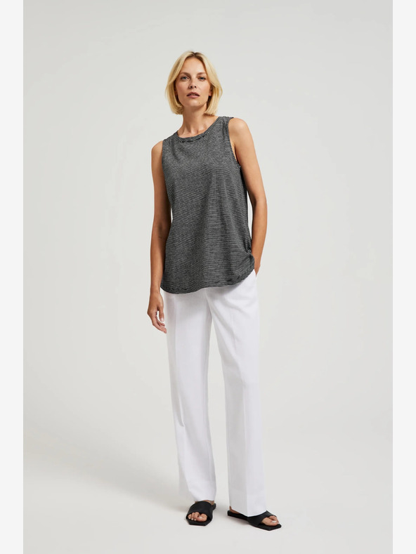 Moodo Schwarz gestreiftes Oberteil Moodo