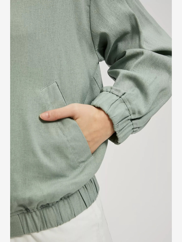 Moodo Grüner Bomber mit Reißverschluss Moodo