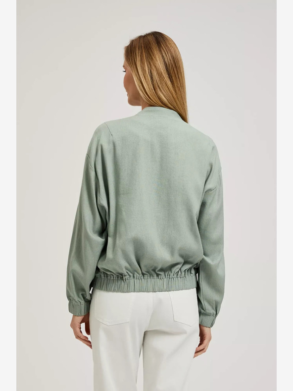 Moodo Grüner Bomber mit Reißverschluss Moodo