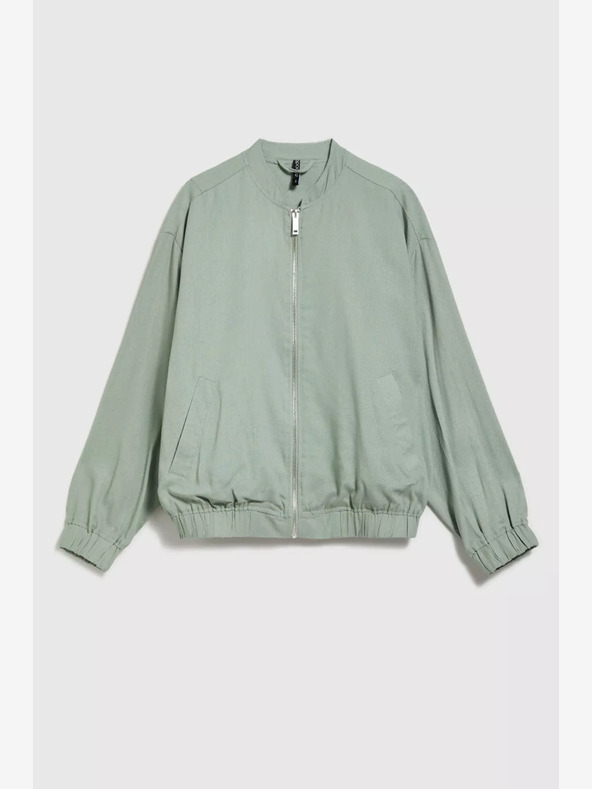 Moodo Grüner Bomber mit Reißverschluss Moodo