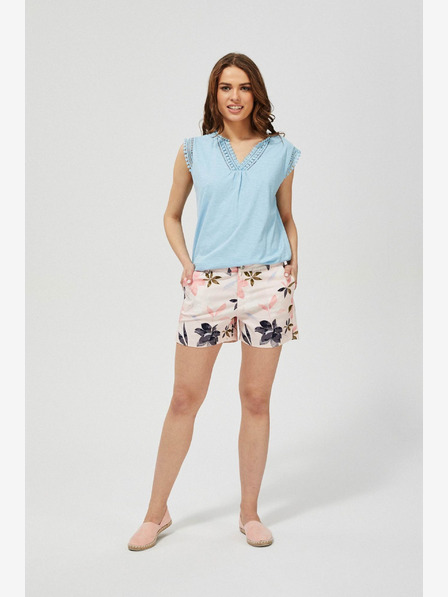 Moodo Rosa Damen Floral Shorts Moodo