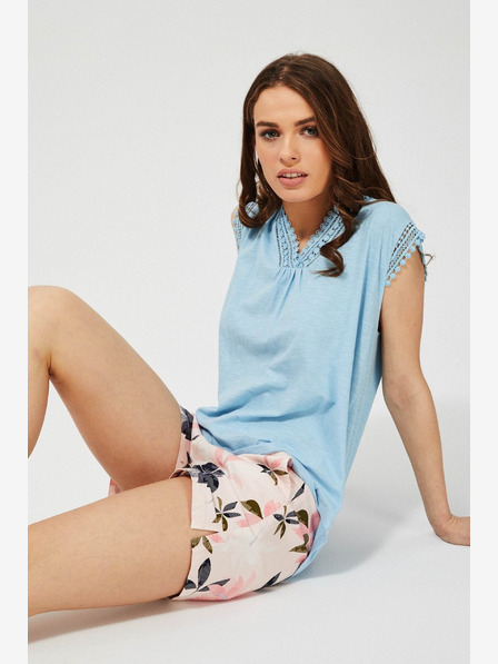 Moodo Rosa Damen Floral Shorts Moodo