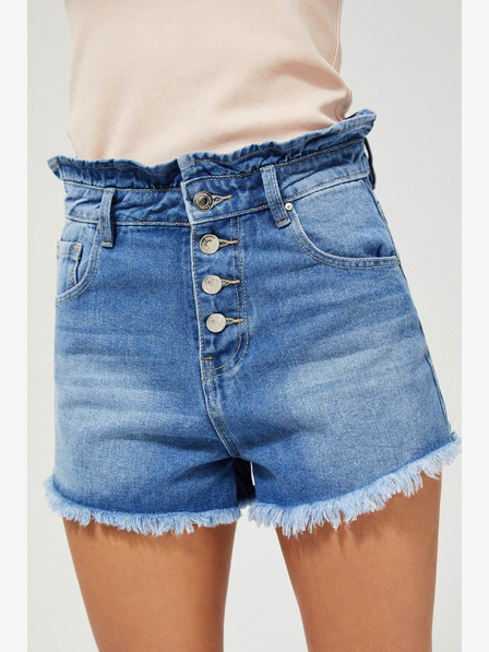Moodo Blaue Damen Denim Shorts Moodo