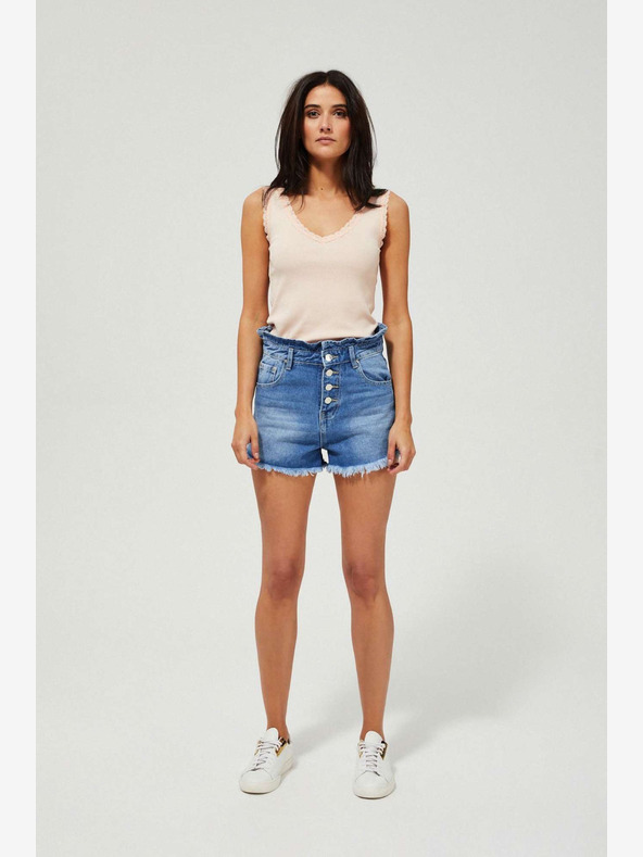 Moodo Blaue Damen Denim Shorts Moodo