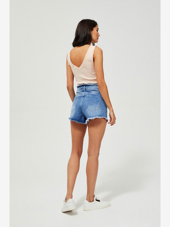 Moodo Blaue Damen Denim Shorts Moodo