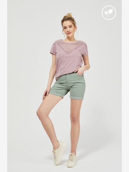 Moodo Grüne Moodo-Shorts für Damen