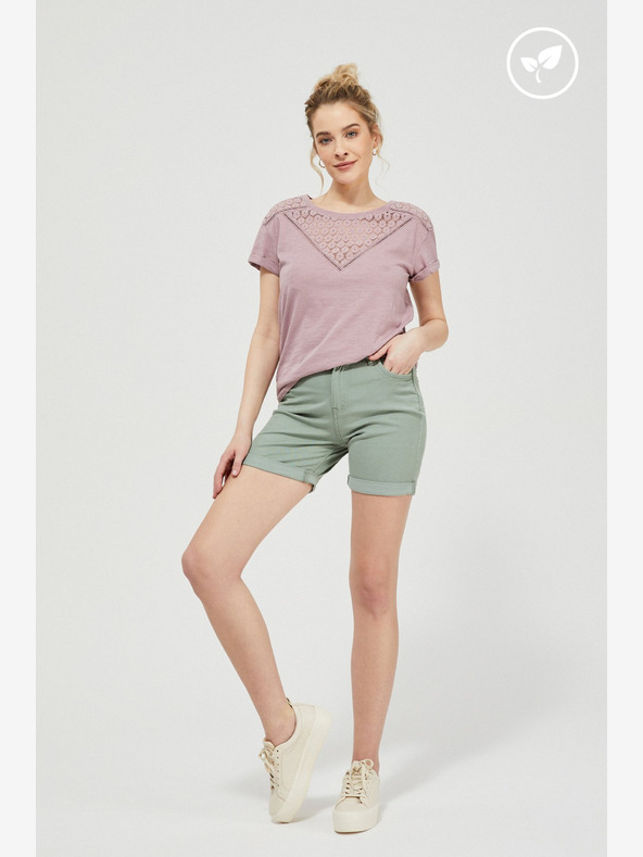 Moodo Grüne Moodo-Shorts für Damen