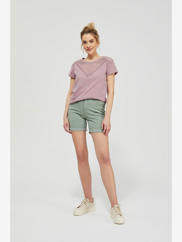 Moodo Grüne Moodo-Shorts für Damen