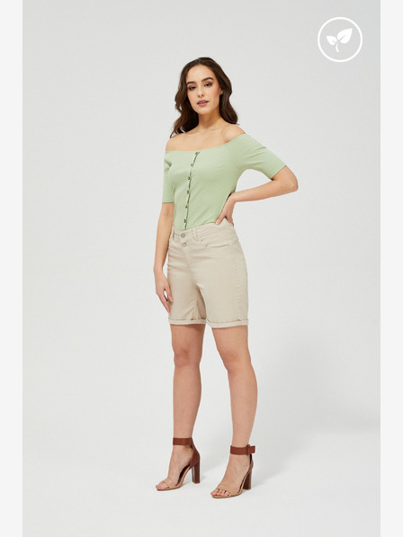 Moodo Beige Damen Shorts Moodo