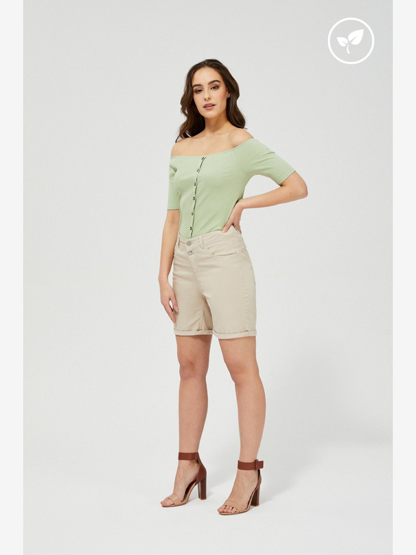 Moodo Beige Damen Shorts Moodo