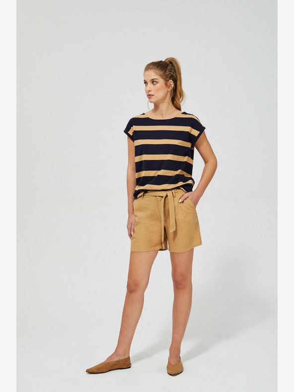 Moodo Beige Damen Shorts Moodo