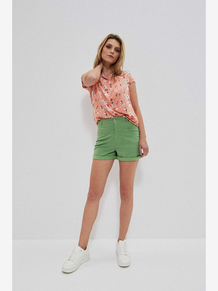 Moodo Grüne Moodo-Shorts für Damen