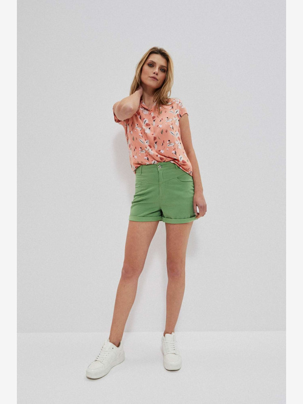 Moodo Grüne Moodo-Shorts für Damen
