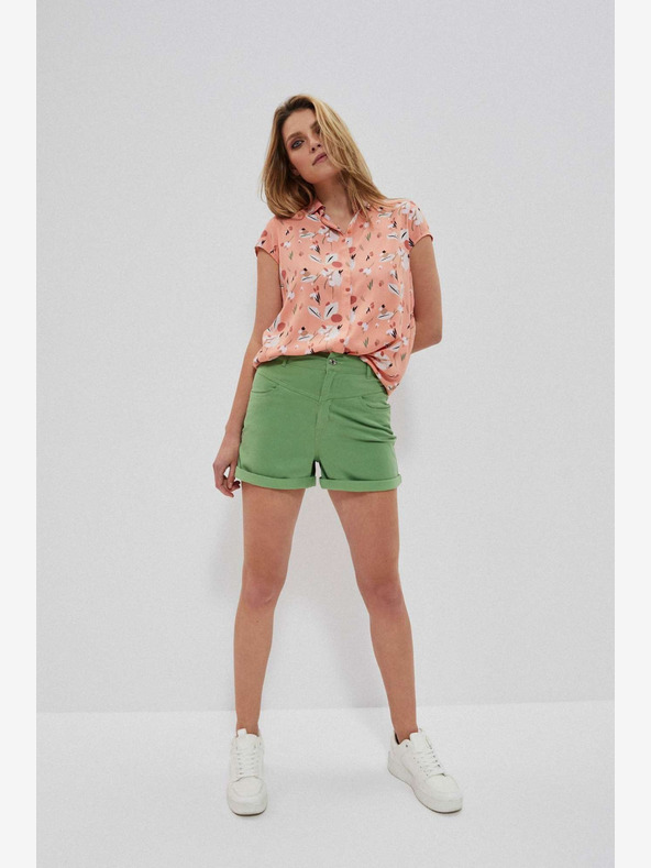 Moodo Grüne Moodo-Shorts für Damen