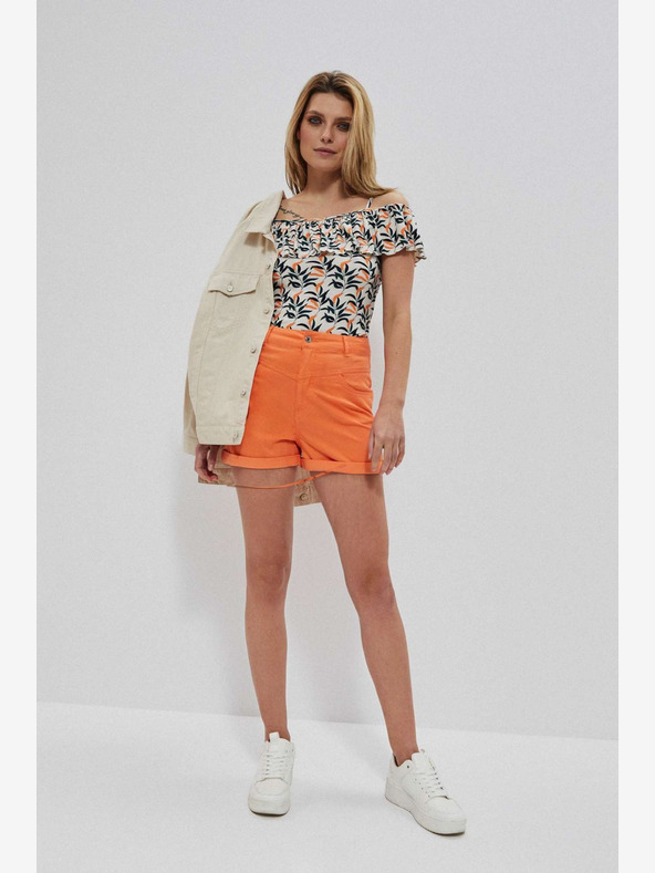 Moodo Orangefarbene Moodo Shorts für Frauen
