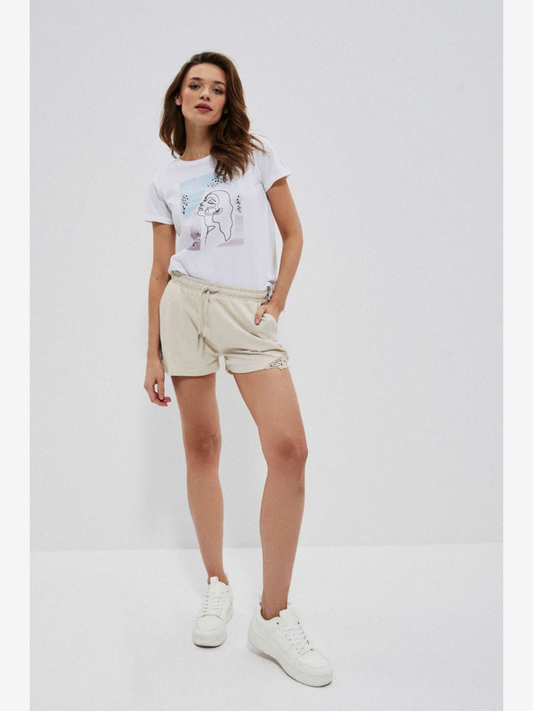 Moodo Beige Damen Shorts Moodo