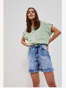 Moodo Blaue Damen Denim Shorts Moodo