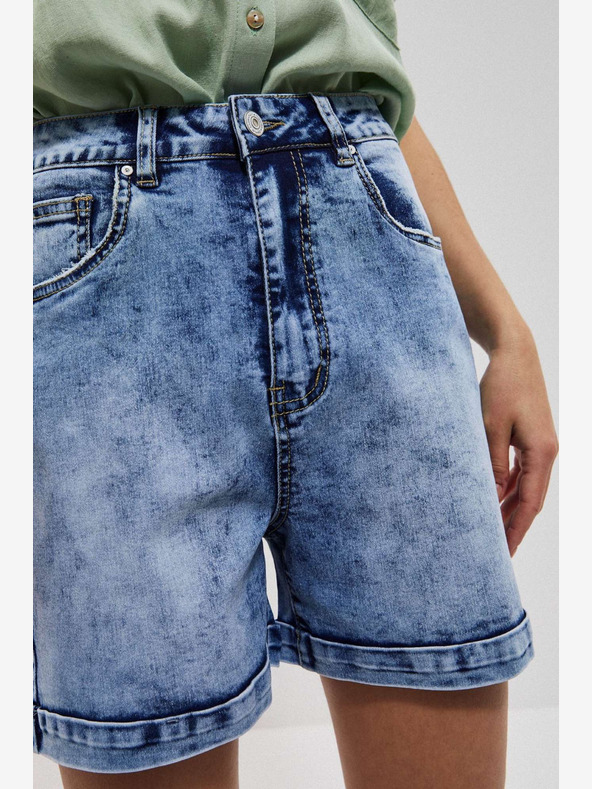 Moodo Blaue Damen Denim Shorts Moodo