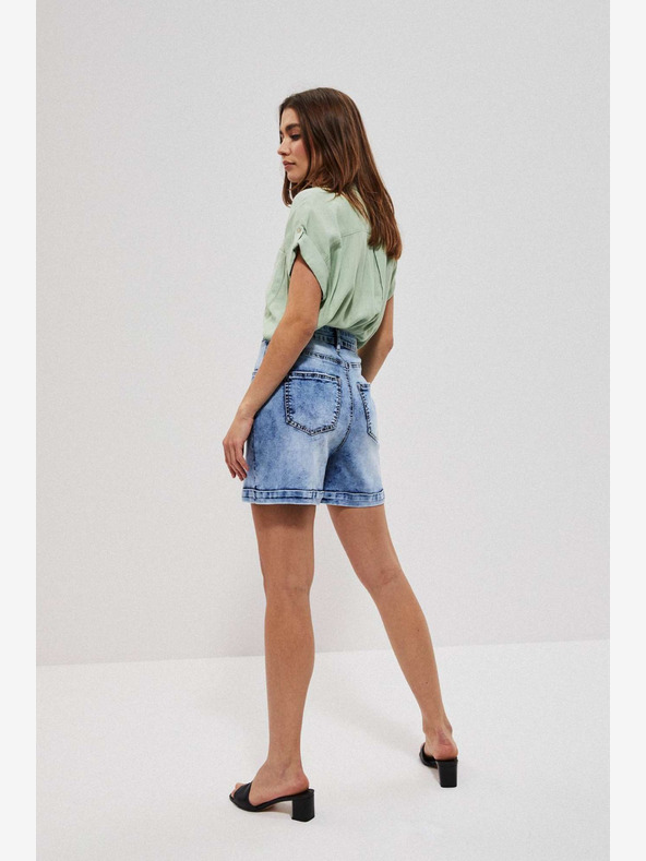 Moodo Blaue Damen Denim Shorts Moodo