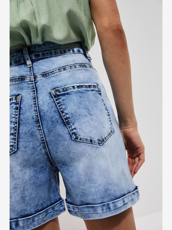 Moodo Blaue Damen Denim Shorts Moodo