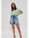 Moodo Blaue Damen Denim Shorts Moodo