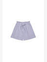 Moodo Weiß und blau gestreifte Damen-Shorts Moodo