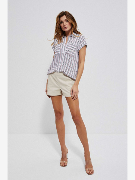 Moodo Cremefarbene Damen Shorts Moodo